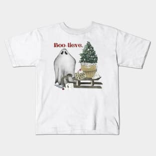 Boo-Lieve (Believe) Holiday Winter Ghost Kids T-Shirt